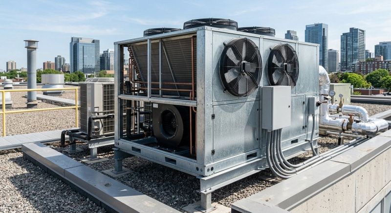 Commercial Oil Radiator Installation