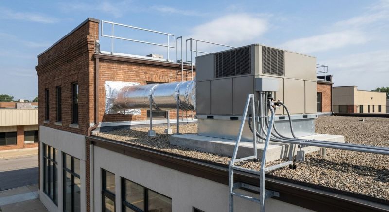 Commercial Oil Radiator Installation