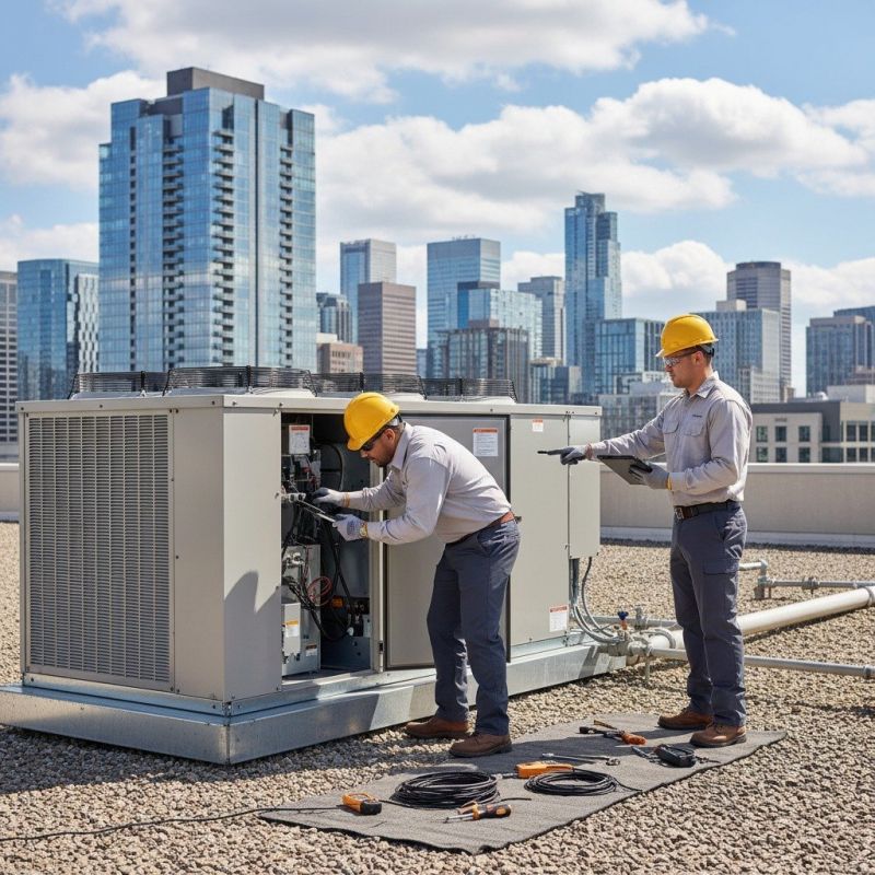 Commercial Oil Radiator Installation